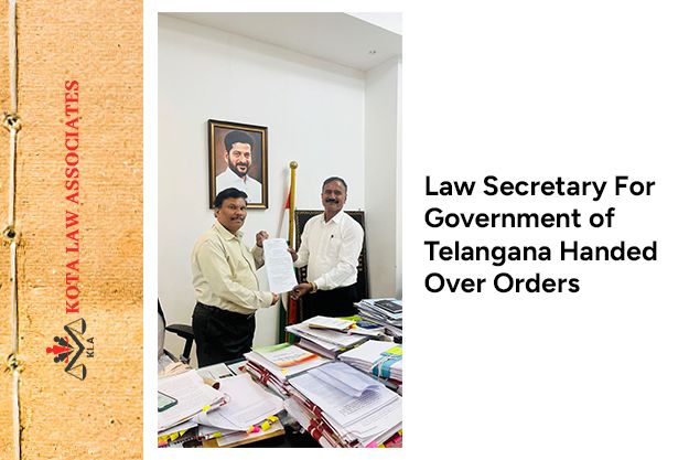 Law secretary for Government of Telangana Handed over orders